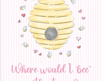 Bee hive personalized valentines