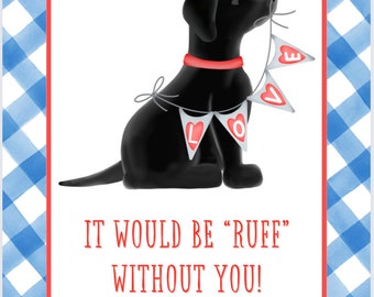 Puppy personalized valentines