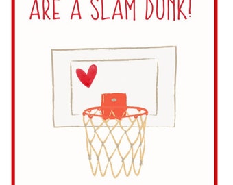 Slam Dunk Basketball Valentines