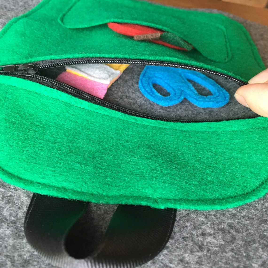 Backpack Quiet Book Page School Supplies Felt Book Back to Etsy