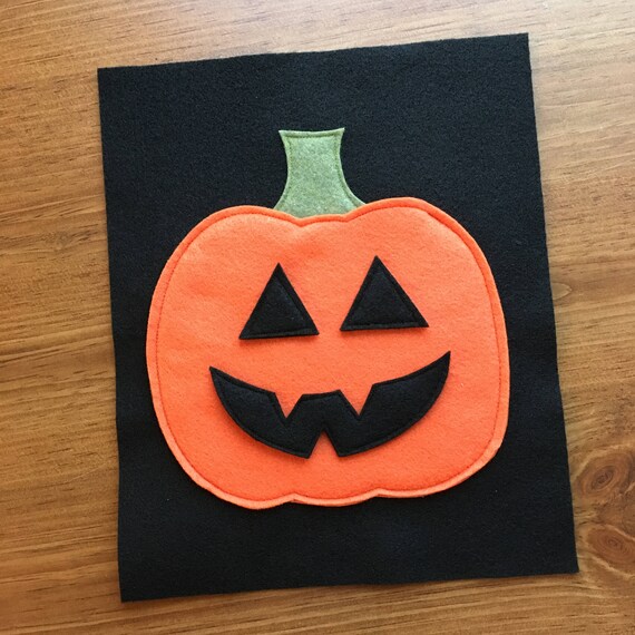 Toddler Holiday Shopping Felt Game Halloween Pumpkin Quiet Book Page ThePinkPenguinShop Quiet Books Travel Activity Educational