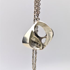 Vintage brutalist pewter necklace by Borje Tennung, BKT, Sweden