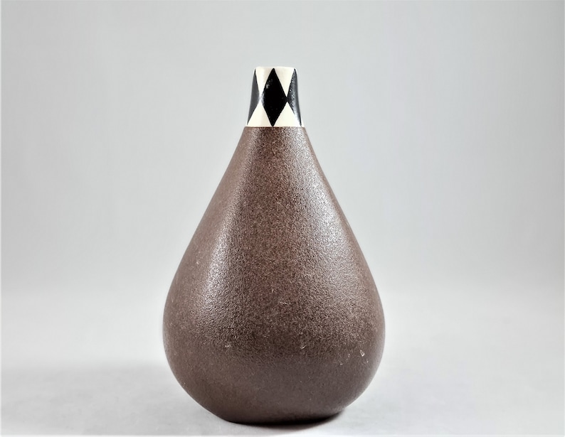 Vintage Gustavsberg Studio art pottery vase by Karin Björquist, ceramic vase, 1960s Sweden image 1