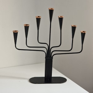 Vintage Swedish Järnarmatur AB, Hillerstorp candleholder black metal
