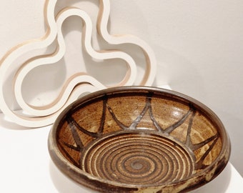 Vintage Arbrå, Sweden stoneware ceramic bowl, Engström, housewarming gift, rustic, japandi
