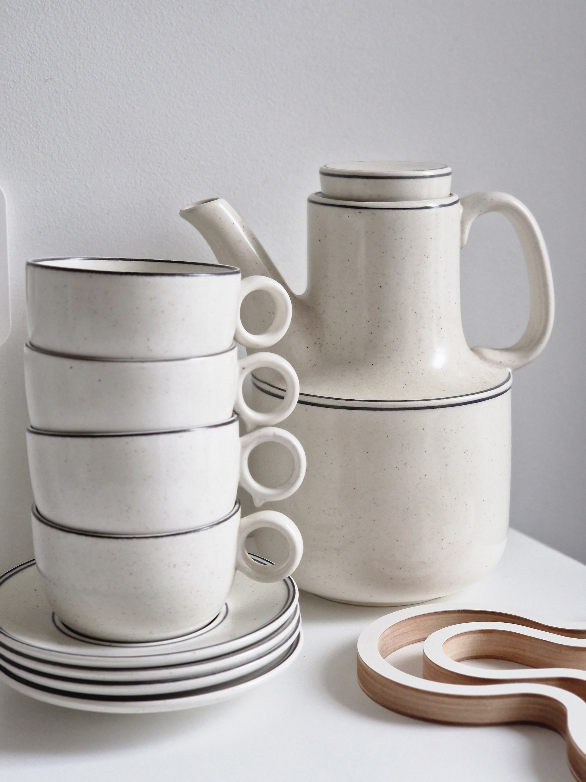 ヴィンテージ Gustavsberg Birka コーヒーポットセット、Stig Lindberg 