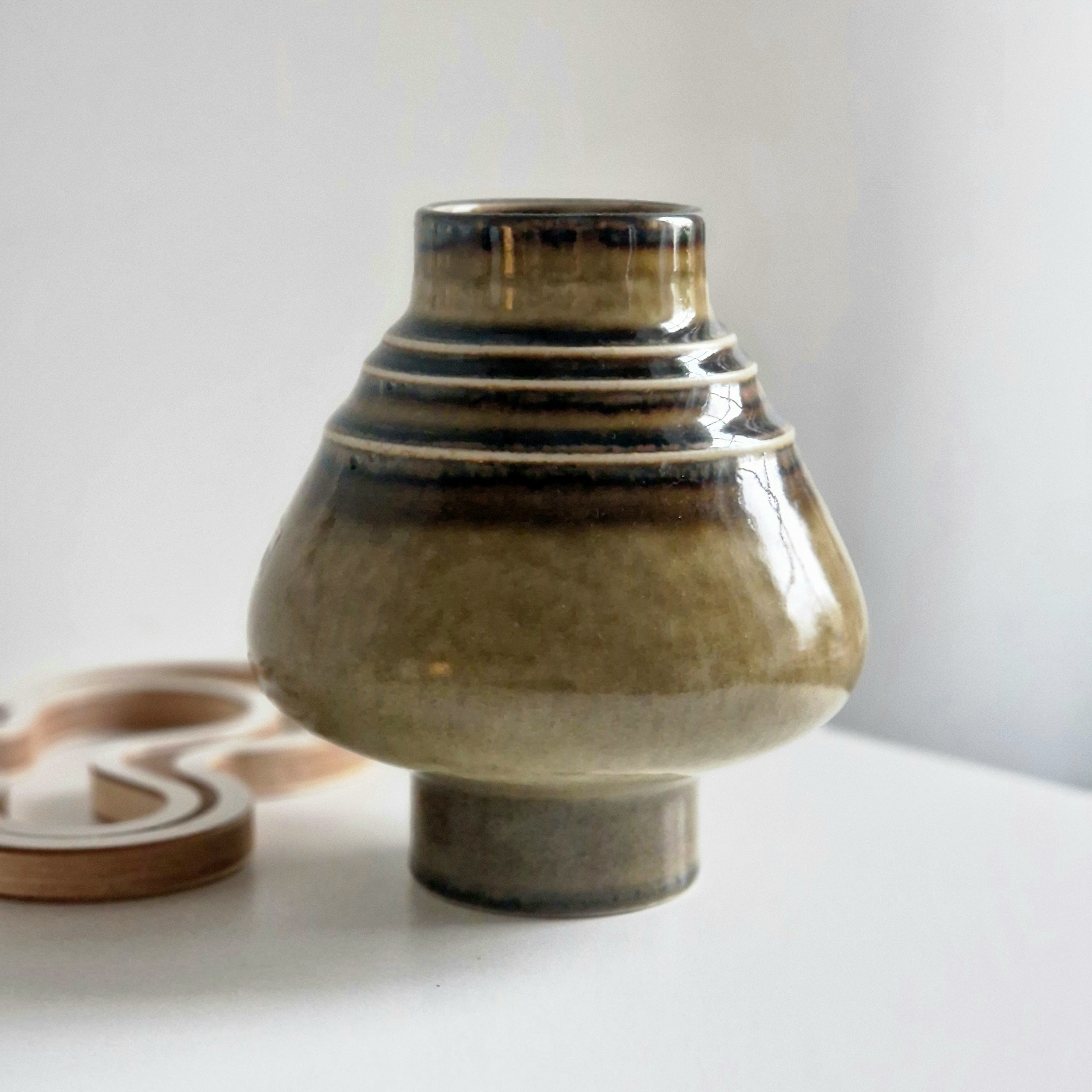 ヴィンテージ ロールストランド セラミック花瓶 - Olle Alberius 竹