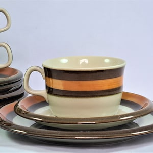 Rörstrand, Sweden, Annika series by Marianne Westman, cup, saucer, plate