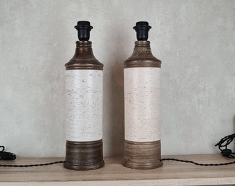 Bitossi ceramic table lamp for Bergboms, new textile cord, Italy, Sweden