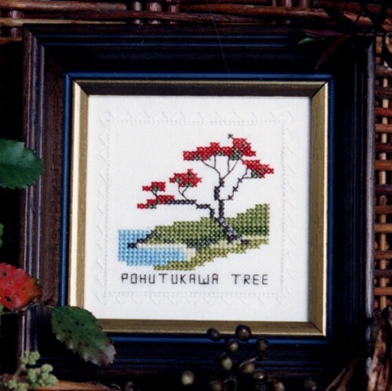 Bookmark Pohutukawa Tree Cross Stitch Bookmark Pohutukawa Tree Cross Stitch