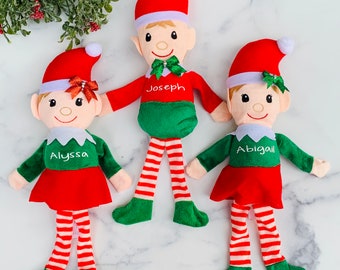 Personalized Christmas elves, Christmas elves, Elf on the Shelf, Christmas gift boy, girl Christmas gift, stocking stuffer, customs elves