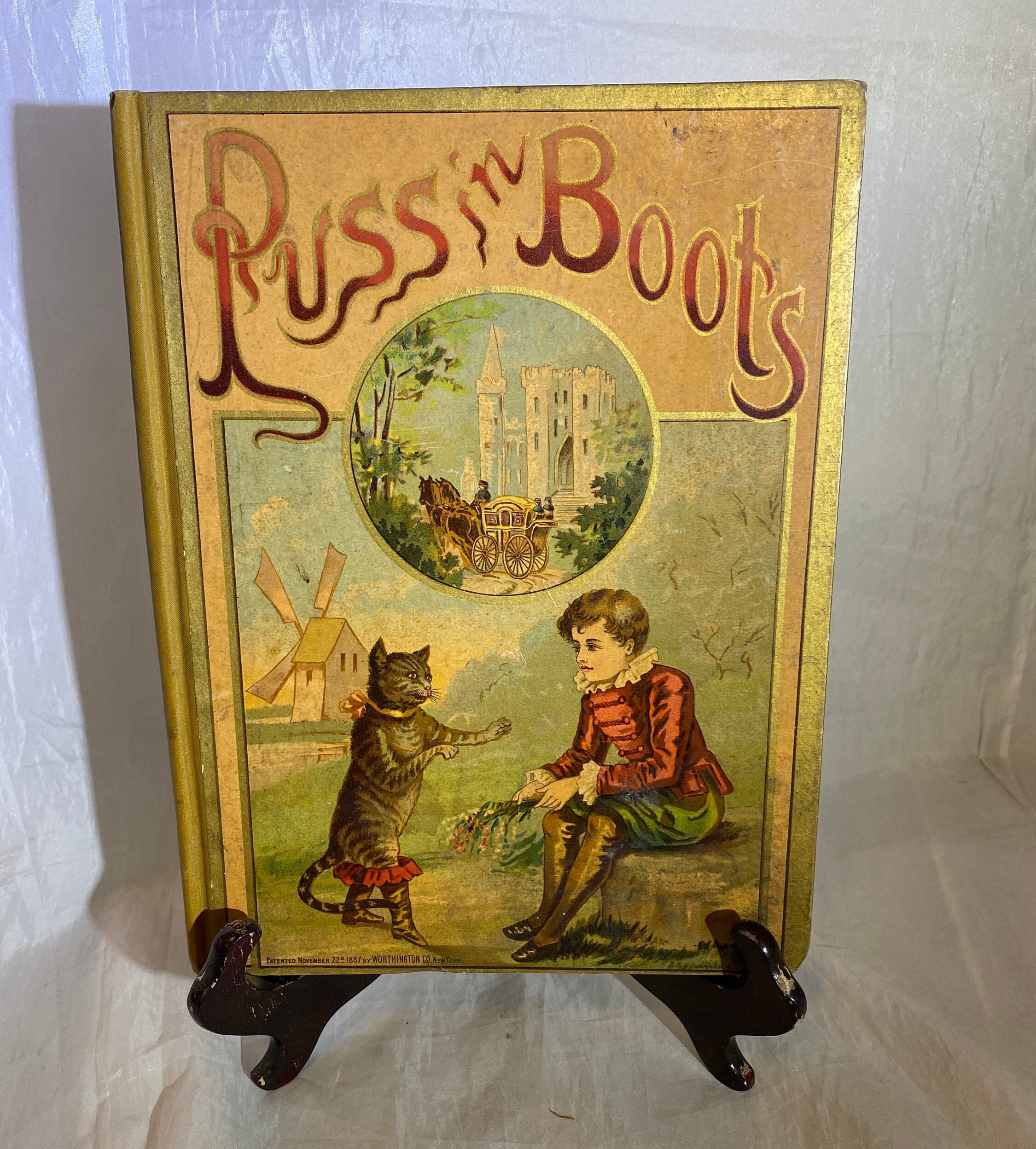 アンティークの長靴をはいた猫の本 - 1881 年頃 - Etsy 日本