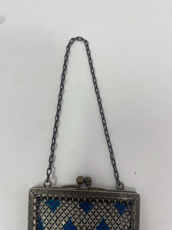 Antique Enamel Mesh Purse - image 2