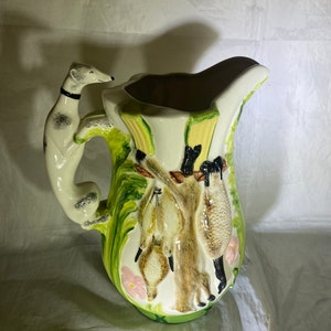 Hunting Dog Pitcher - Signed