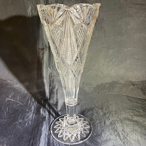 EAPG Co-Operative Flint Vase - c. 1890s