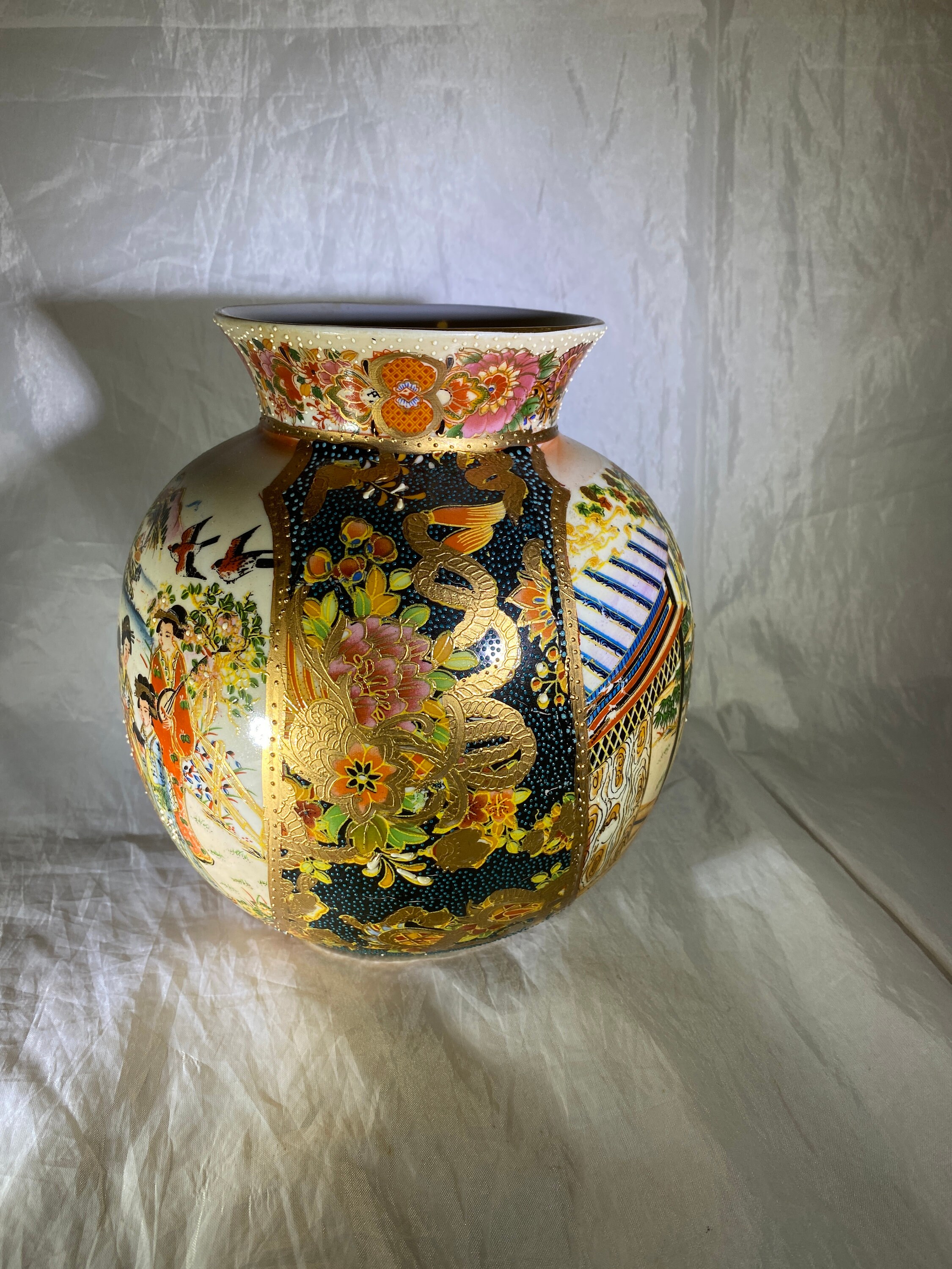 萨摩在日本古董花瓶| eBay
