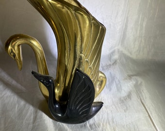 Brass Swan Vase