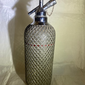 Metal Mesh Wrapped Seltzer Bottle - Czechoslovakia