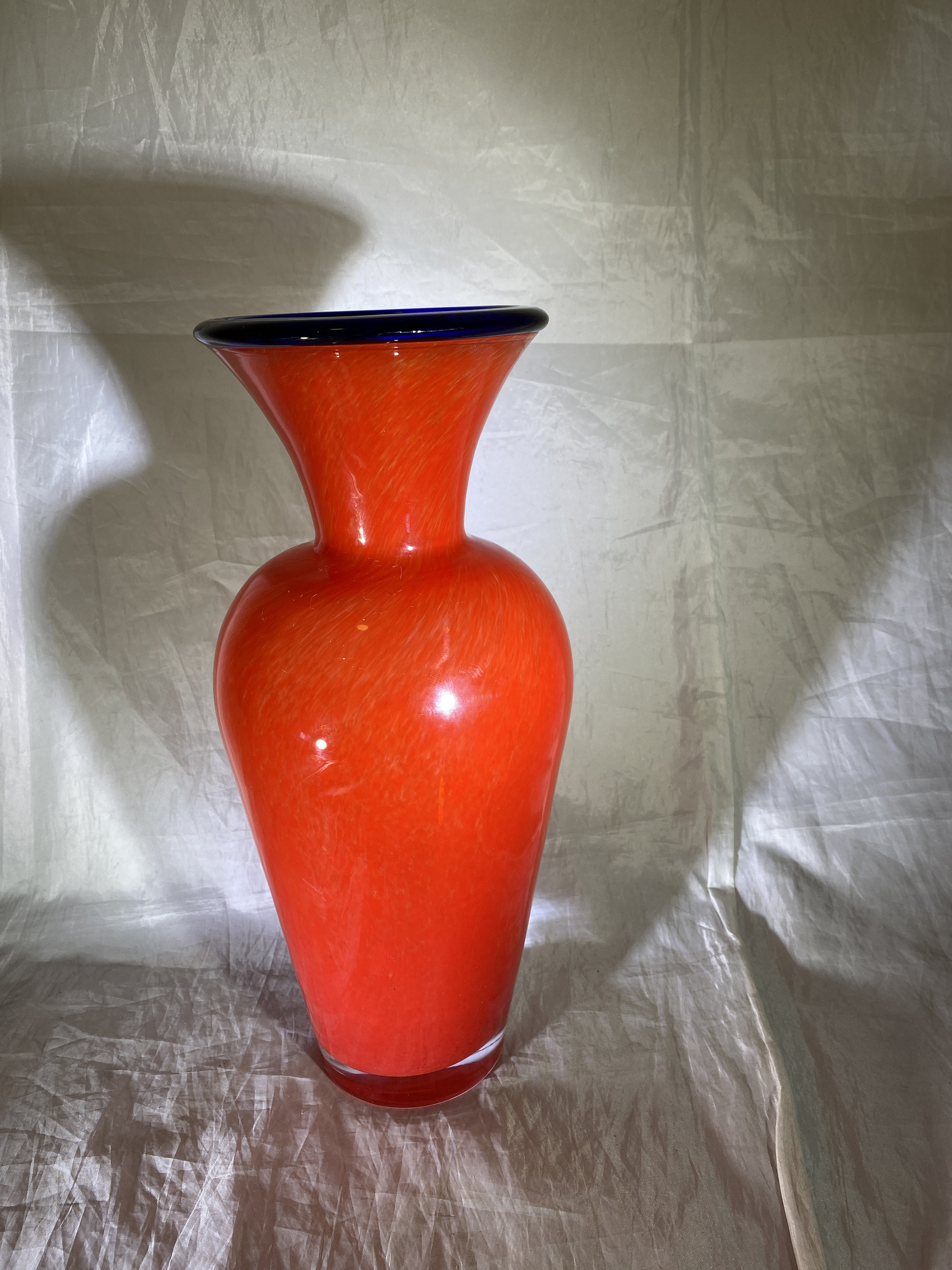 ボヘミア レッド アート ガラス 花瓶 - Etsy 日本