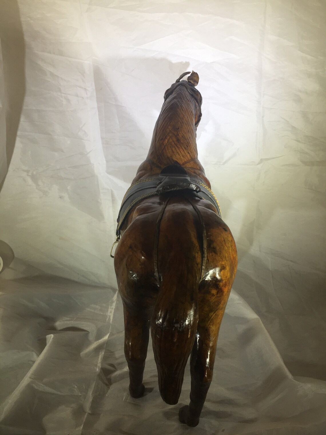 Leather Horse Statue Etsy