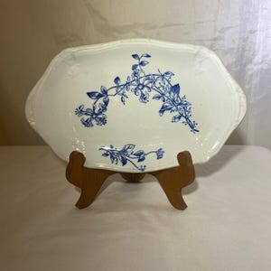 Antique Blue & White Transfer Ware Dish