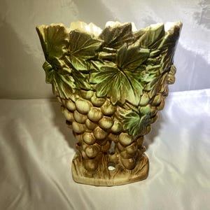 McCoy Keramik Trauben & Blätter Vase