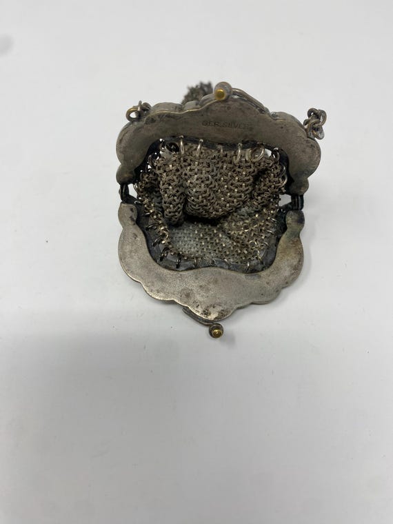 Antique German Silver Mesh Purse - image 6