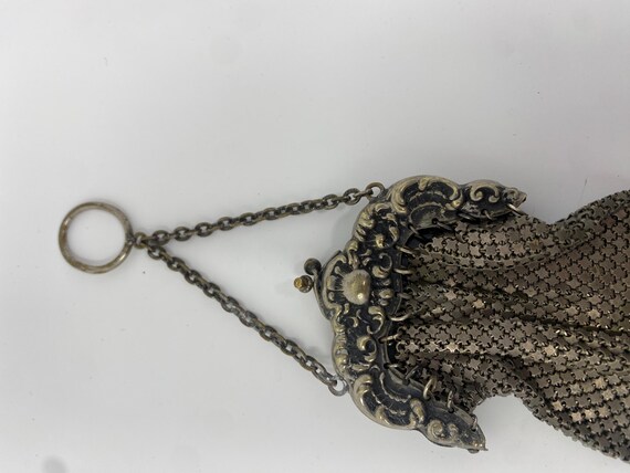 Antique German Silver Mesh Purse - image 4
