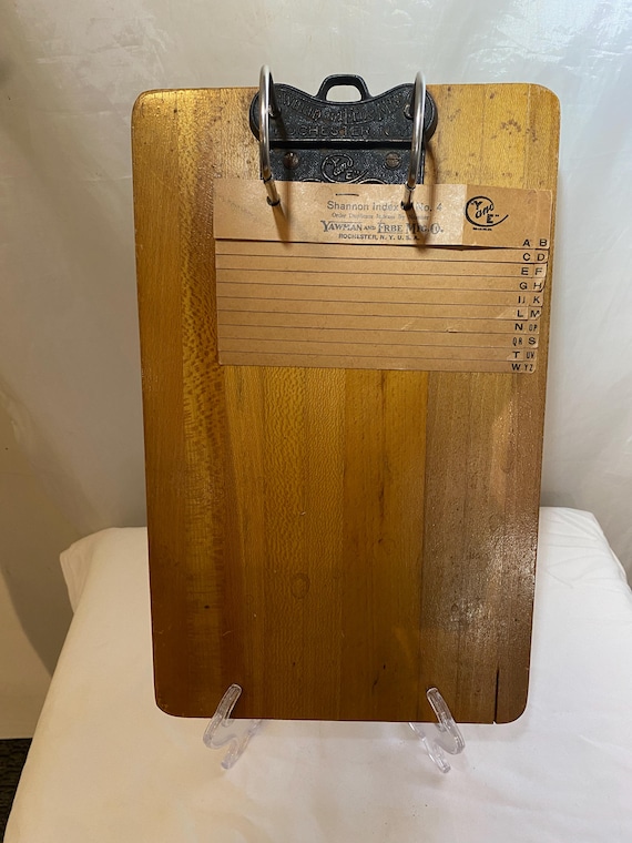 Antique Yawman & Erbe Mfg. Clipboard - C. 1920s - Etsy Israel
