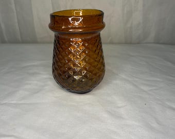 Antique Brown Glass Christmas Fairy Lamp