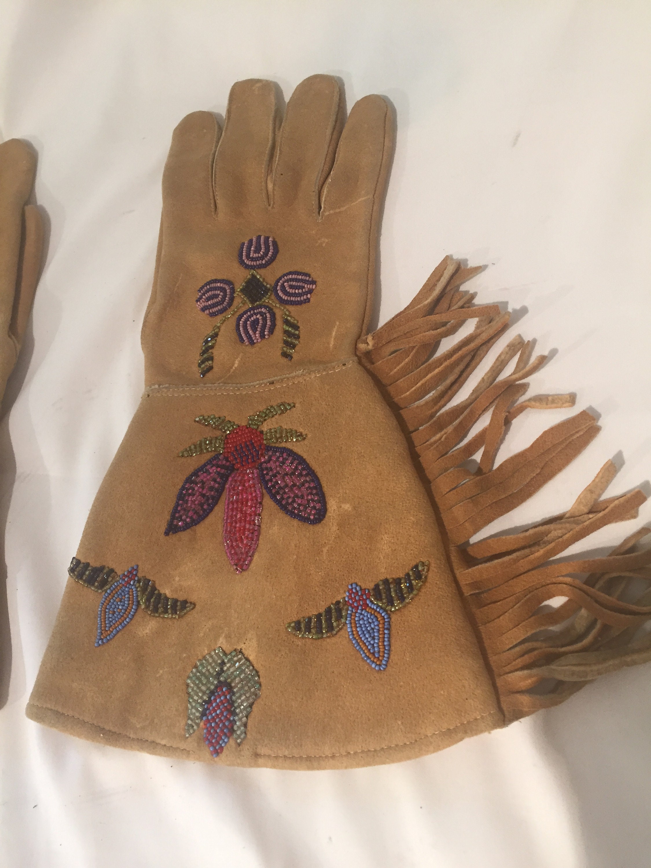 Native American Gloves Hand Beaded Etsy