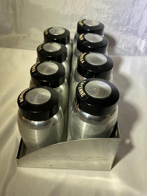 Kromex Stainless Steel Spice Jar Rack - Etsy