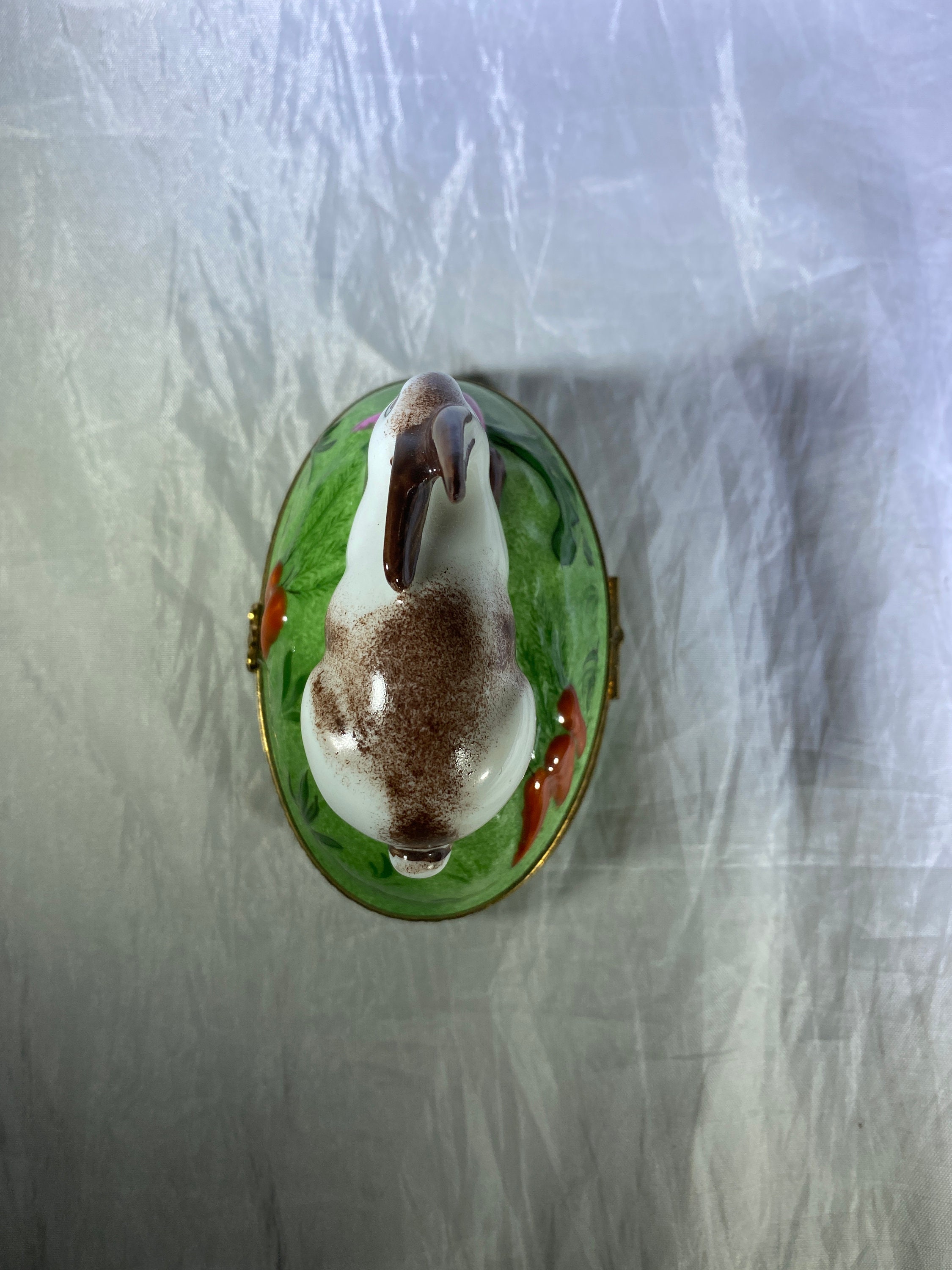 Limoges Rabbit Trinket Box Etsy