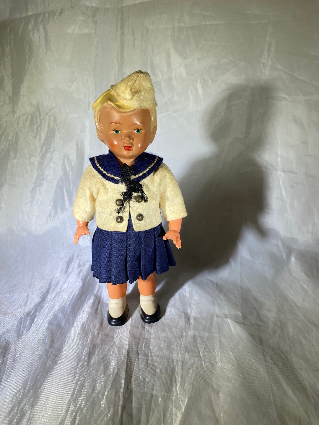 セルロイド人形 キューピー セルロイド 人形 16．8cm 当時物 JAPAN 現状 【TO4155】