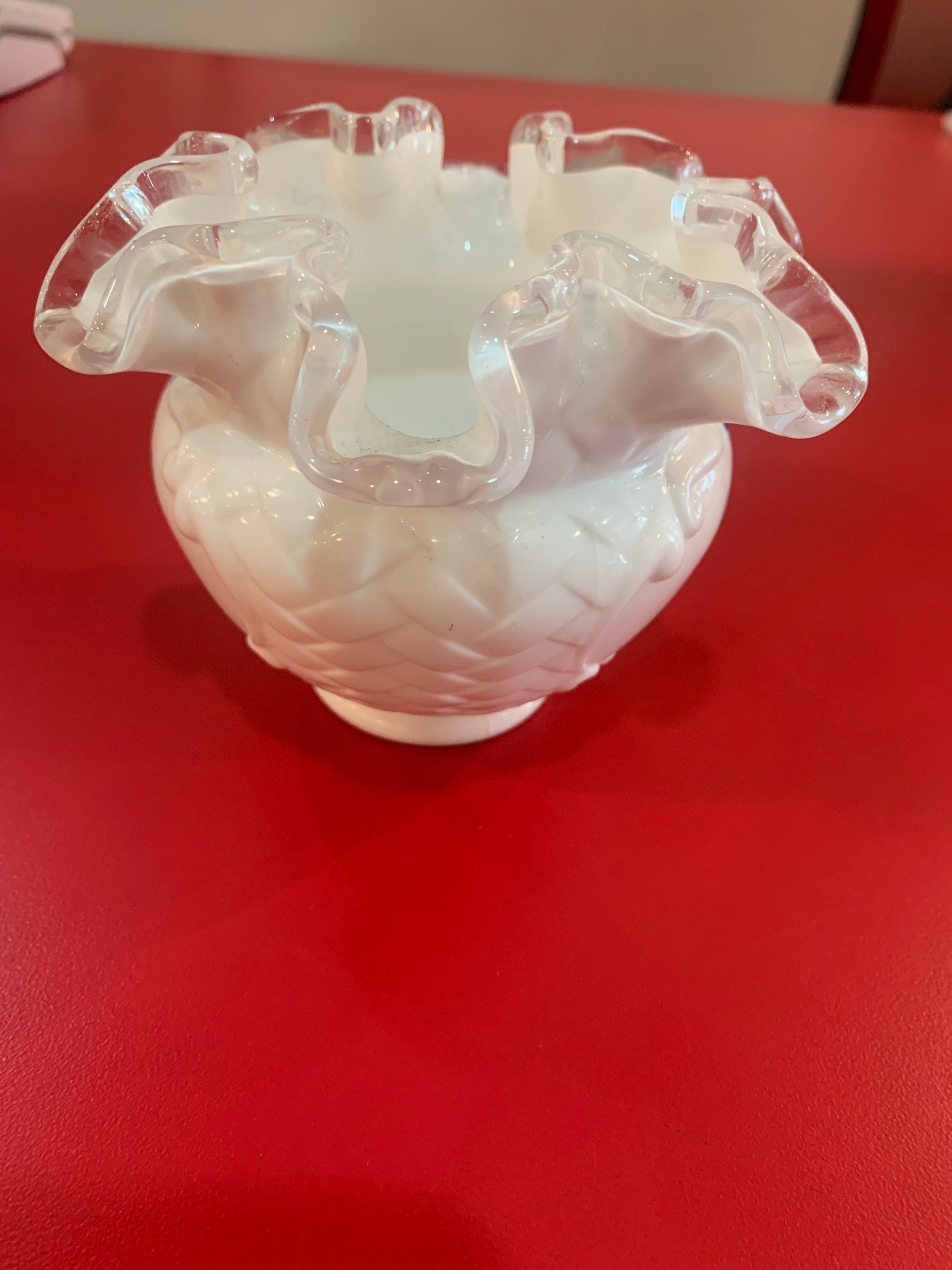 フェントン　花瓶　シルバークレスト Fenton フェントン Silver Crest シルバークレスト 花瓶 花柄