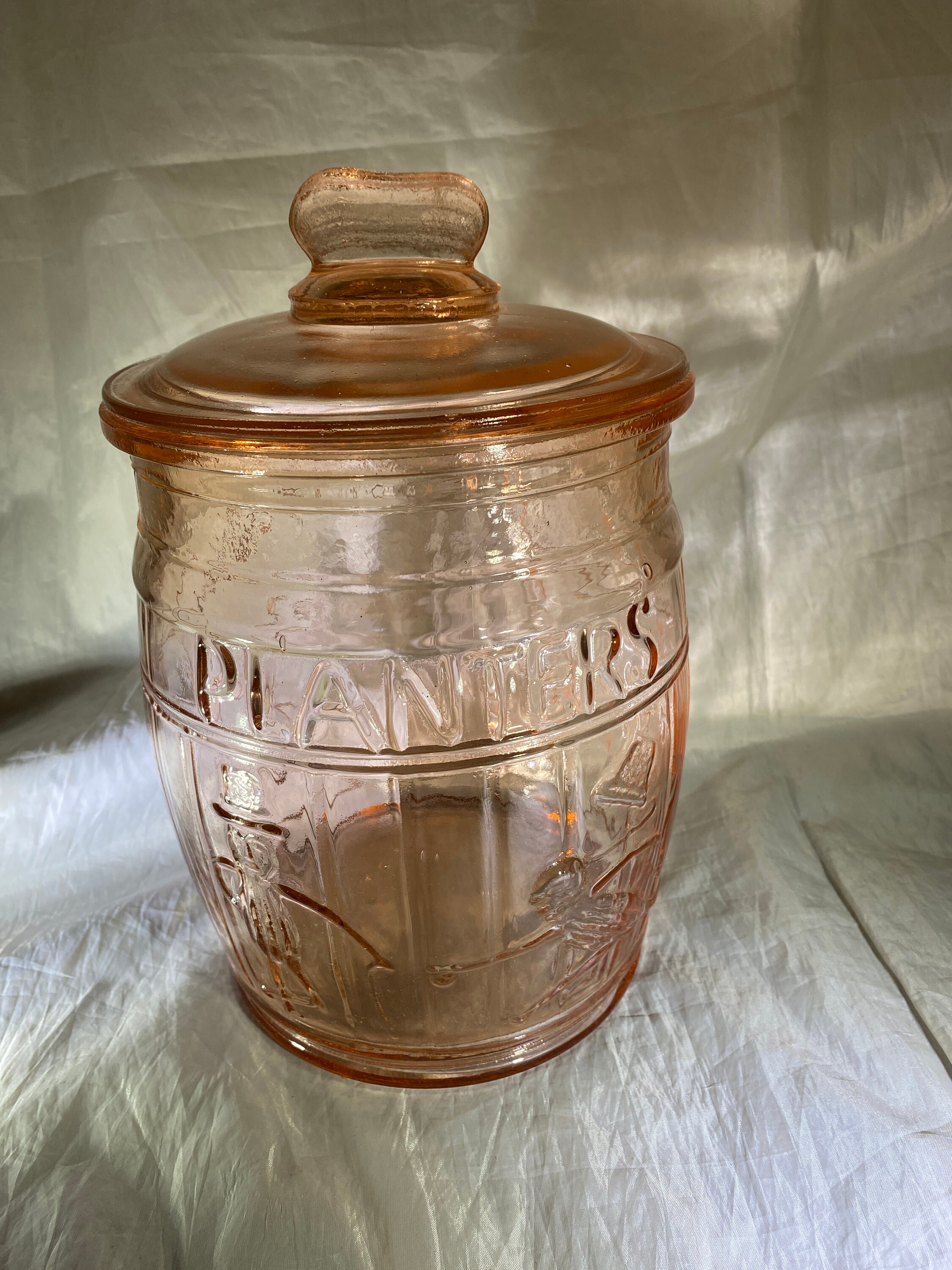 Planters Running Mr. Peanut Jar Pink Etsy