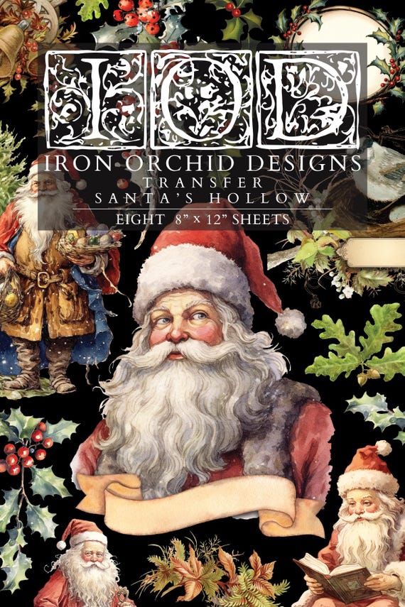 Décalcomanie Iron Orchid Designs Santa's Hollow - Édition Limitée Noël 2025
