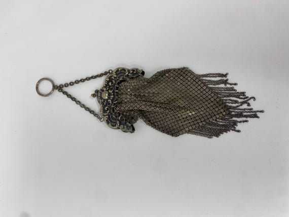 Antique German Silver Mesh Purse - image 3