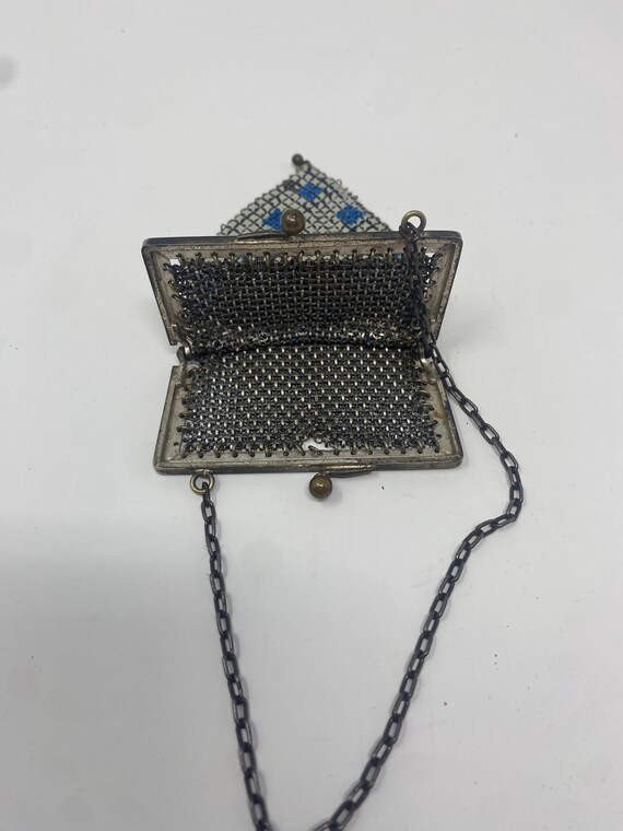 Antique Enamel Mesh Purse - image 7