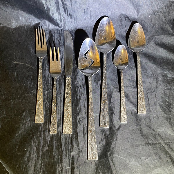 Midcentury Brutalist Flatware - 65 piece set - Japan