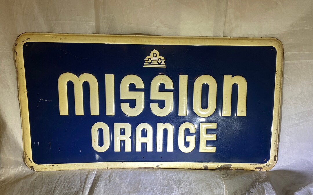 Mission Orange Soda Tin Sign - Etsy