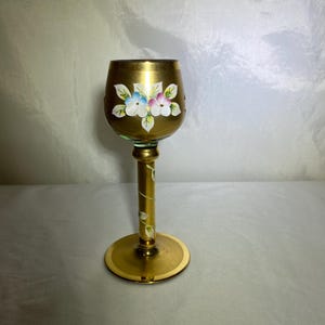 Bohemia Crystal Gold Overlay Cordial Glass