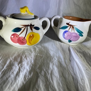 Stangl Fruit Creamer & Sugar Bowl