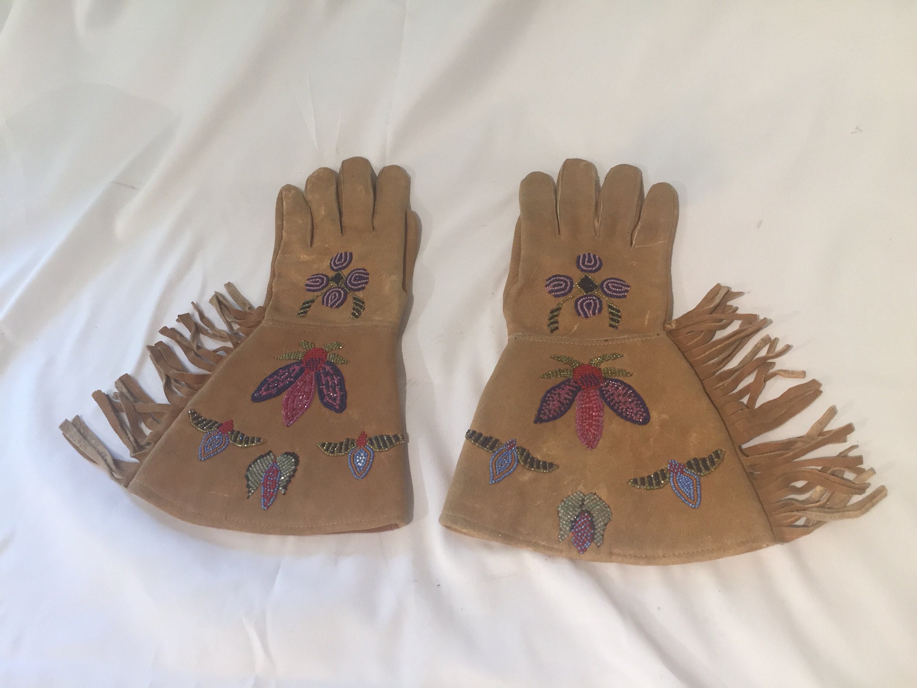 Native American Gloves Hand Beaded Etsy