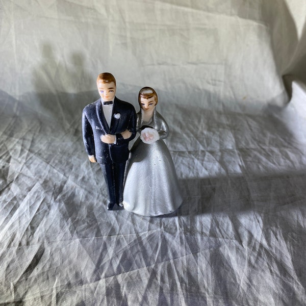 vintage Wilton Bride & Groom Cake Topper