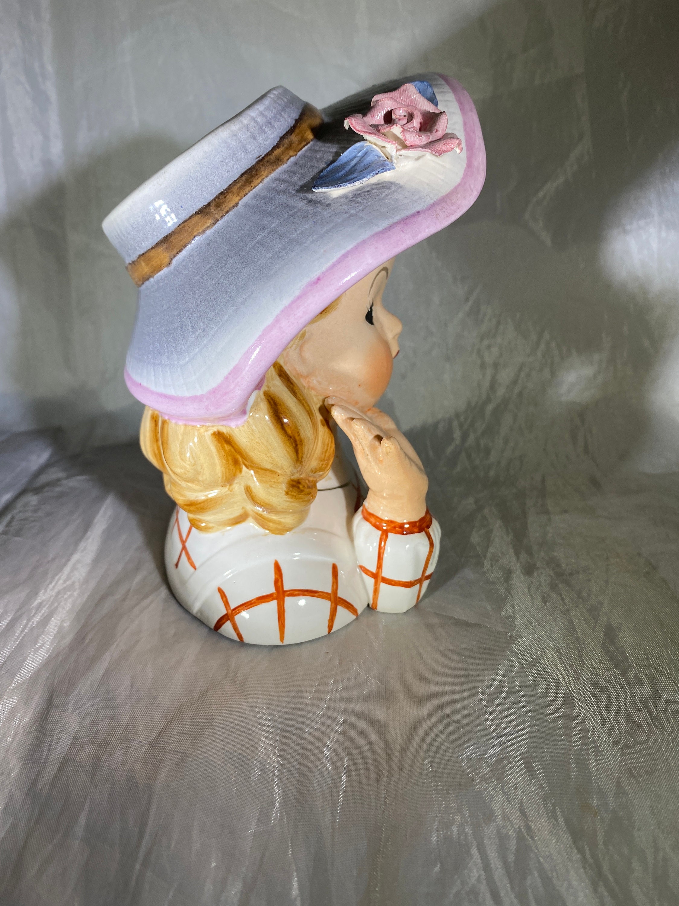 Vintage Girl Head Vase Etsy