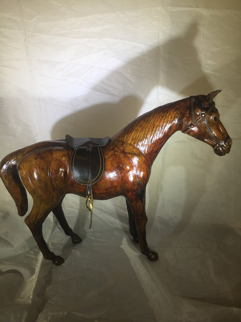 Leather Horse Statue Etsy