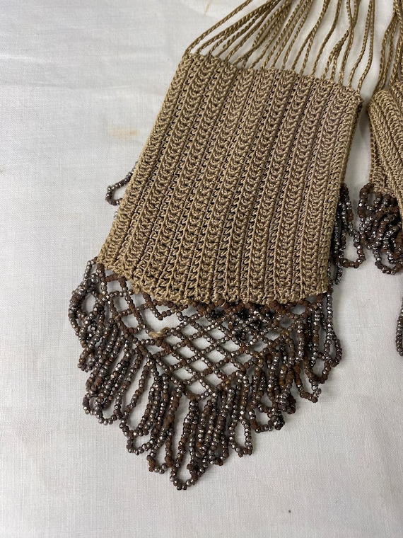 Antique Crochet & Beaded  Purse - image 7