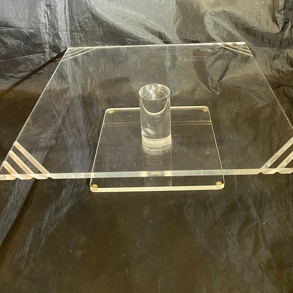 Lucite Square Cake Stand