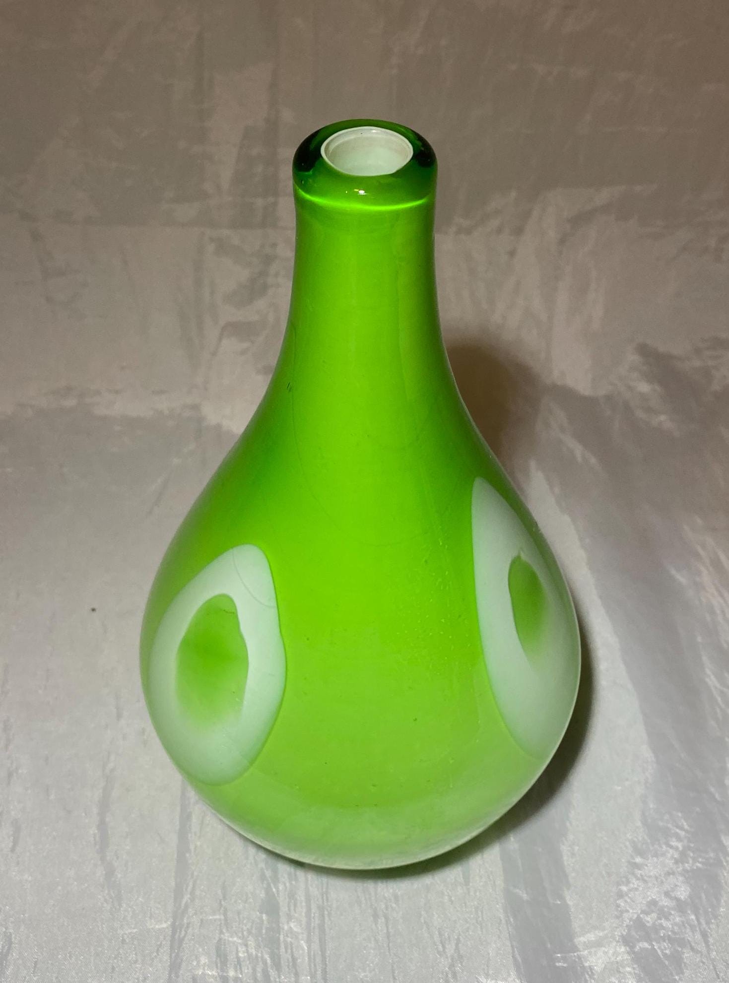 Lime Green Blown Glass Vase
